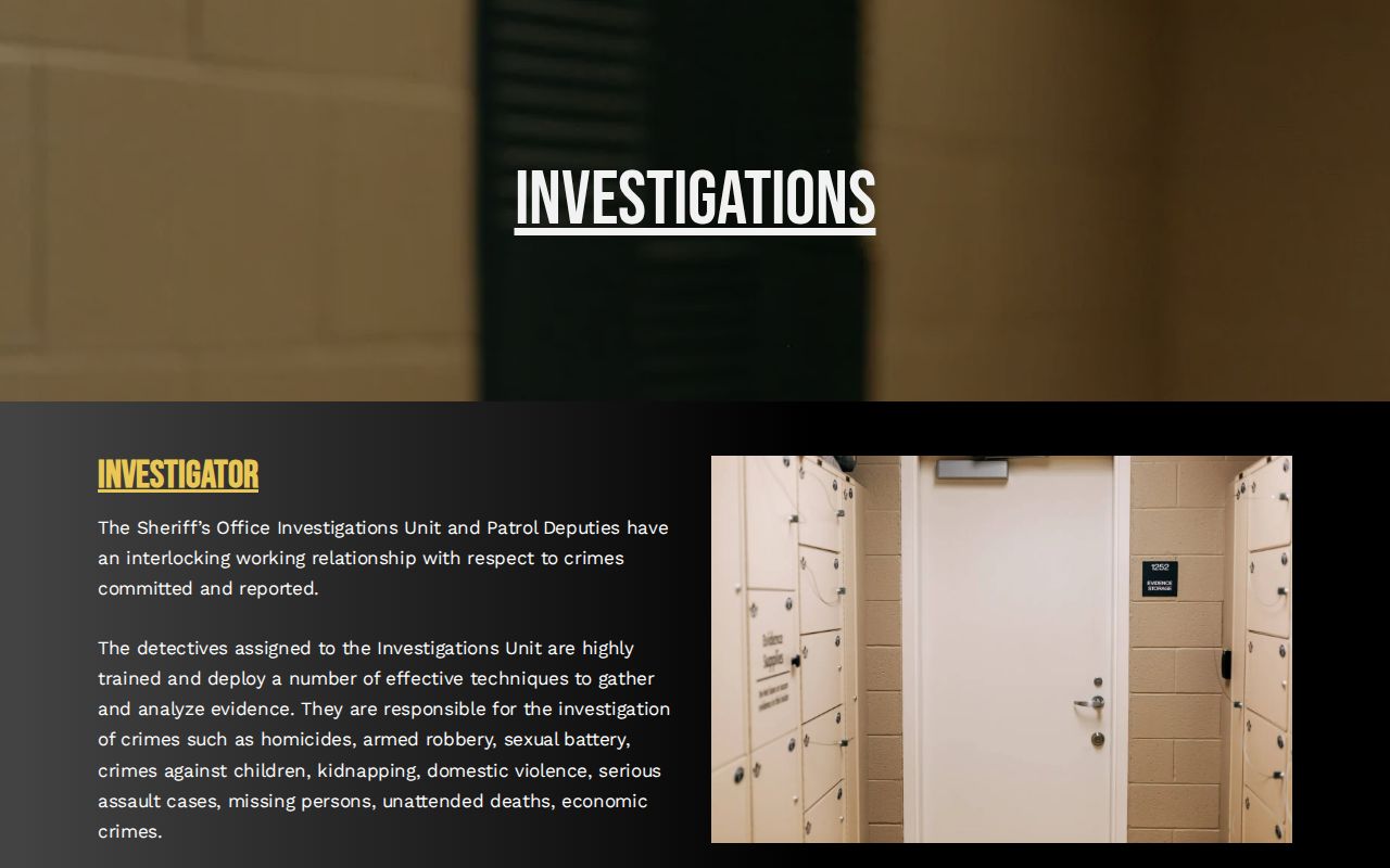 Chowan Sheriff investigations and Crime Line